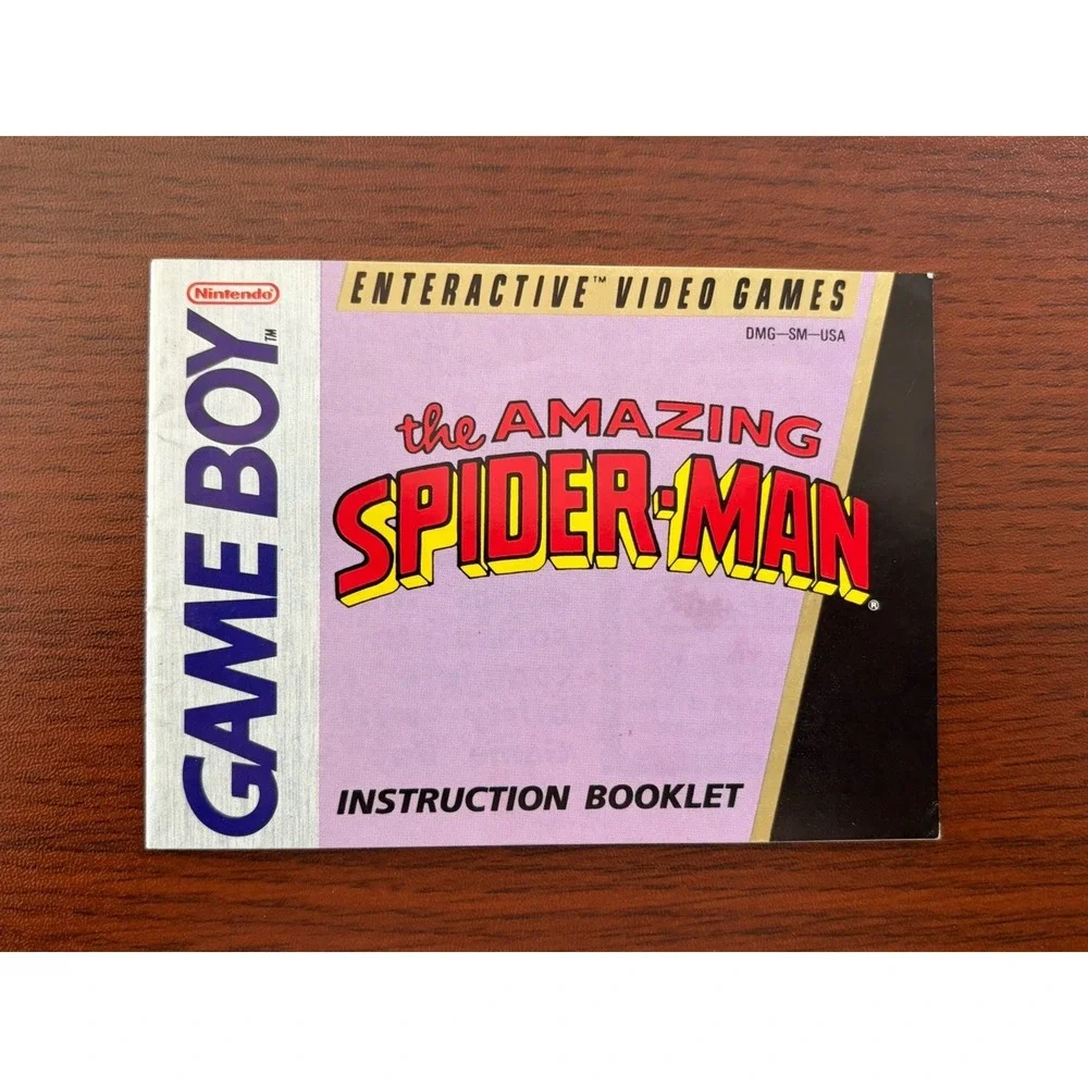 the Amazing Spider-Man Instruction Booklet Manual Nintendo Gameboy GB